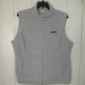 Columbia Womens Sleeveless Full Zip Lt. Gray Fleece Vest NWOT - Size XXL